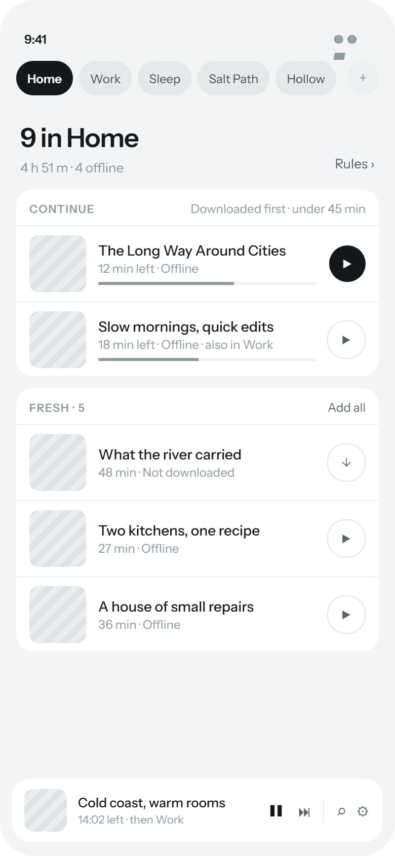 PodAware Home context